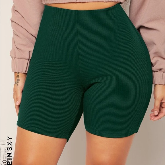 SHEIN sxy ribbed scrunch butt high waist biker shorts - Picture 2 of 6